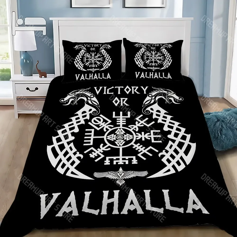 

Viking Nordic Viking Mystical Symbol Duvet Cover Pillowcase Bedding Set Adult Boy Girl Bedroom Decoration Children Single Double