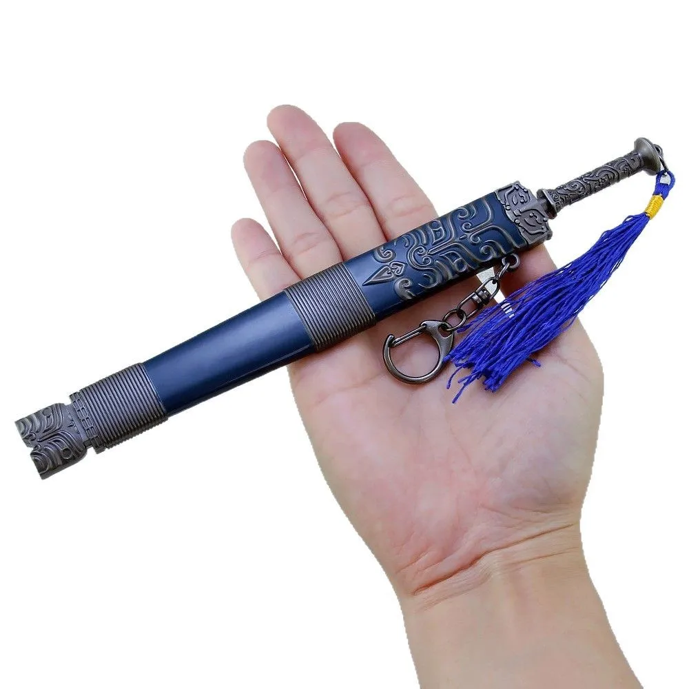 22CM Zwaard Dynastie Ding Ning Wapen Da Xing Zwaard Volledig Metalen Ambachtelijke Model Collectible Bureau Ornamenten Veilig Cosplay Prop Jongen speelgoed