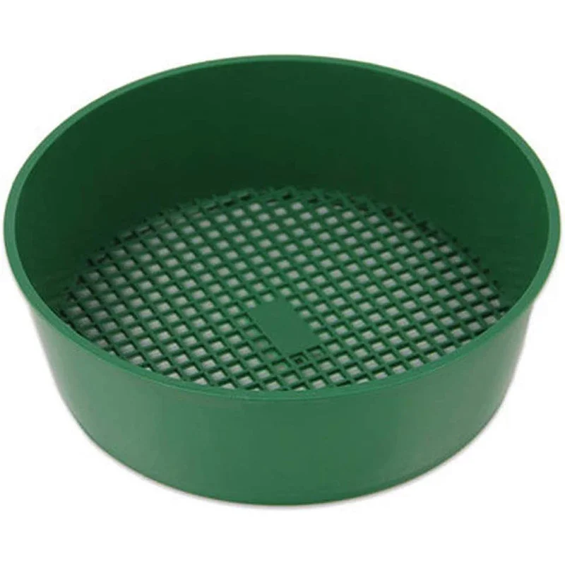 Green Plastic Mesh Gardening Tool For Balcony Garden Planting Filtration Light Soil Stone Fine Mesh Sieve Garden Accessories