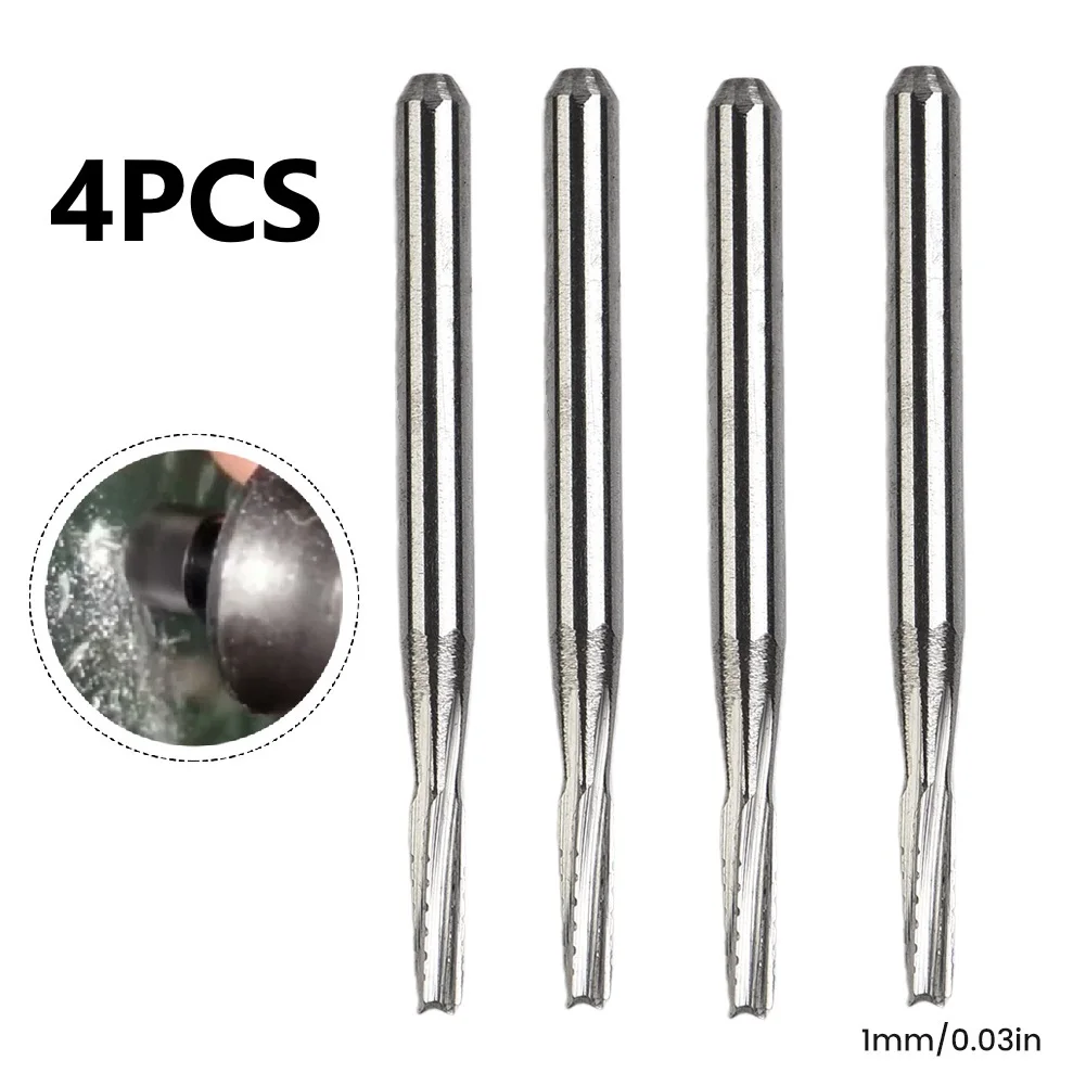 4pcs/set 1mm Automobile Windshield Repair Tools Car Glass Tapered Carbide Drill Bits Special Maintenance Tool Power Tool Parts