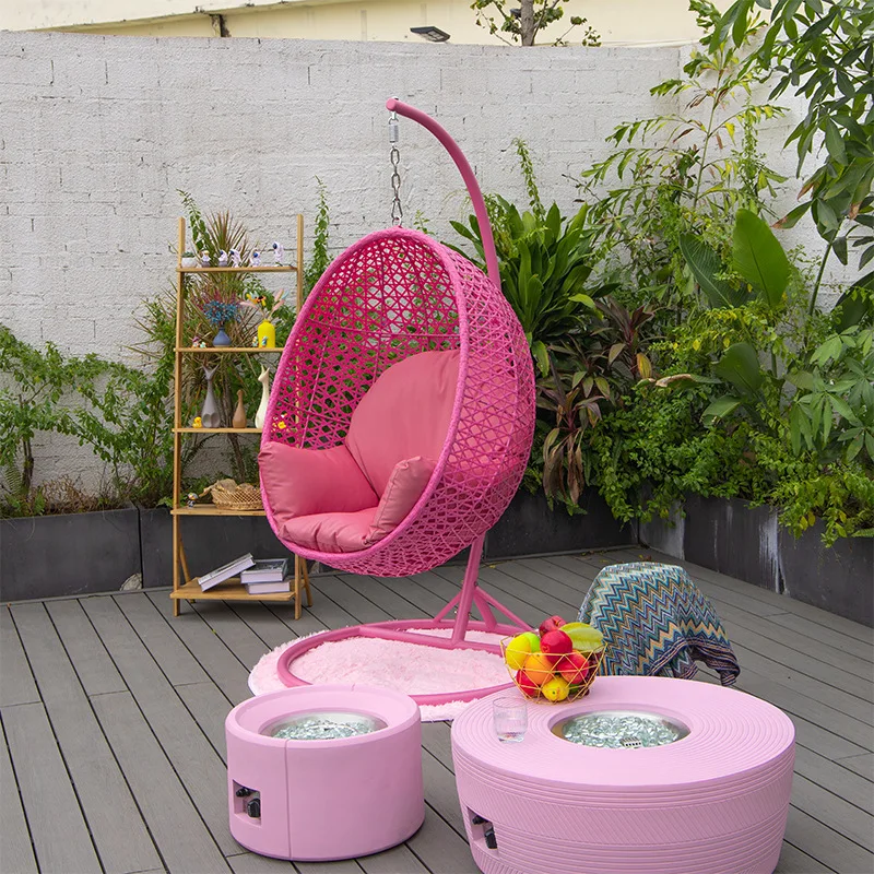 

Открытый подвесной стул из ротанга, домашний балкон, птичье гнездо, подвесная корзина для двора, внутренние качели, одинарная подвесная корзина