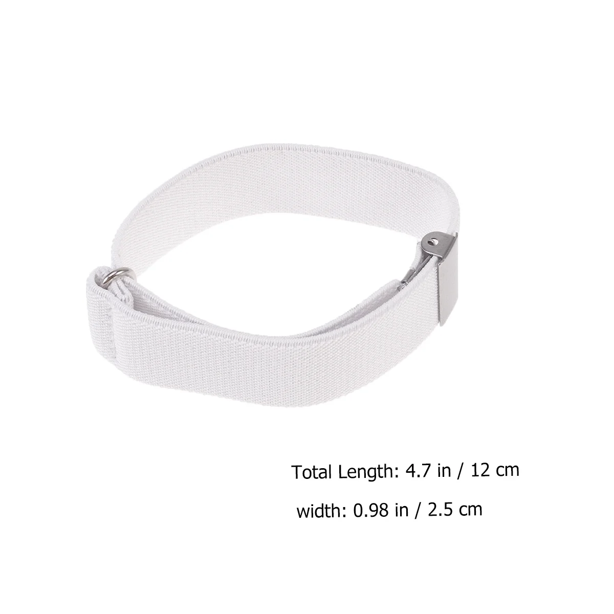 

1Pair Anti-Slip Shirt Armband Chinlon 2.5cm Durable Non Adjustable Shirt Stay Belt for Men Women Office Formal Use