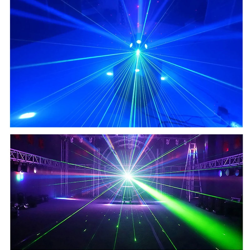 LED12 Double Head Shaking Beam Light Laser Rotating Bungee Di Light Bar KTV Private Room Wedding Stage Light
