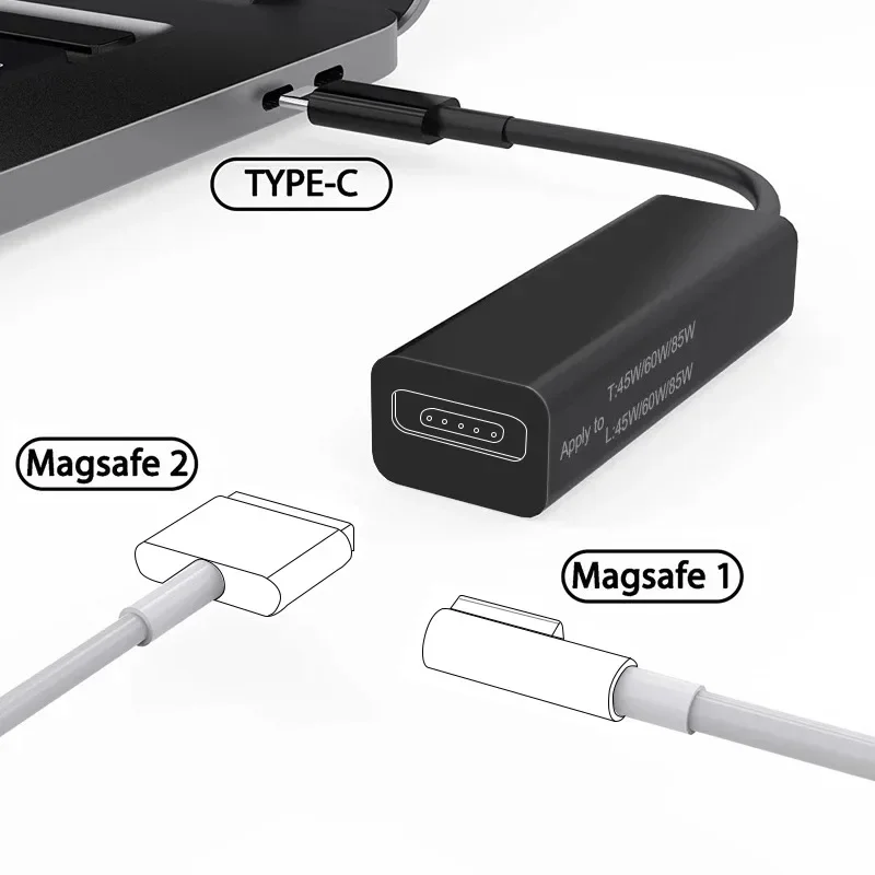 conversor usb tipo c adaptador de carga dispositivos magsafe e compativel com macbook pro e air 01