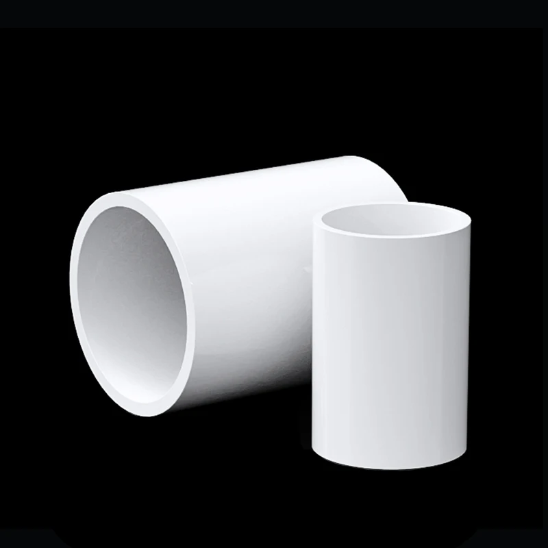 1PCS White PVC Joint Straight Water Supply Pipe Fittings Plastic Water Pipe Connector 16/20/25/32/40/50/63/75/90~200mm