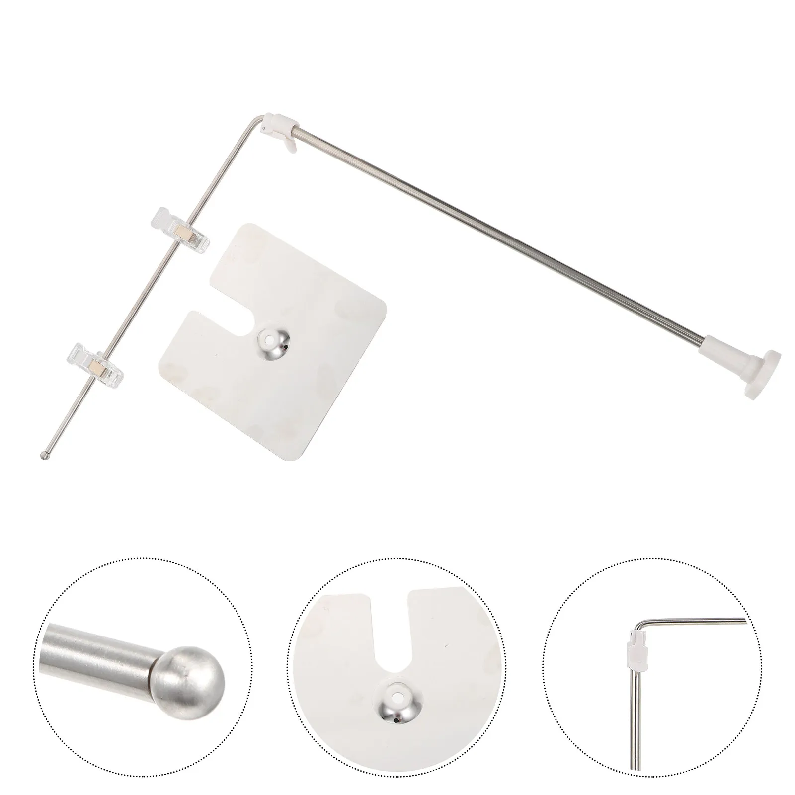 L-Shaped Poster Display Stand Premium Stainless Steel Sign Stand for Indoor Outdoor Use Advertising Banners Price Tags