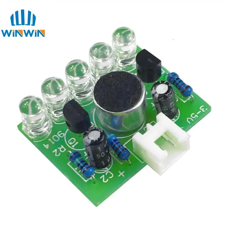 3V-5.5V Voice Activated Control Lamp LED Melody Light Module DIY Electronic Funny Kit Production Suite Learning PCB Laboratory