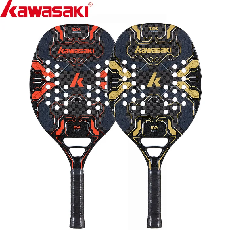 Kawasaki 12K 100% Carbon Fiber Racket Beach Tennis Master M12