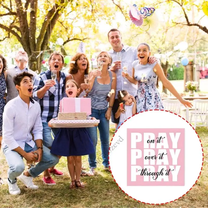 مربع علامة خشبية وردية هدية للنساء ديكور ديكور مكتب الملحقات الجمالية