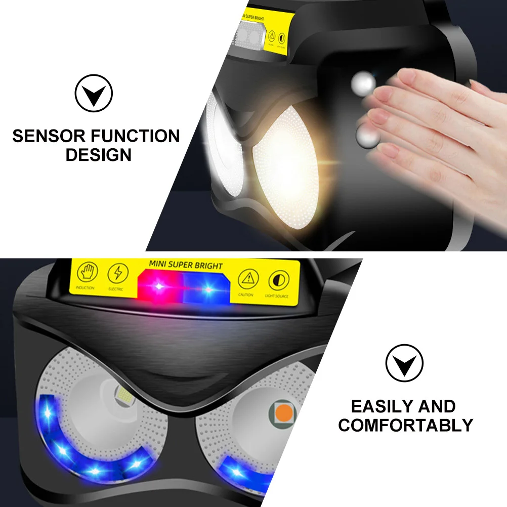 قابلة للشحن الاستشعار LED كشافات Ipx65 مقاوم للماء USB الشعلة قابل للتعديل في الهواء الطلق المصباح الصيد التخييم الجري ضوء الليل