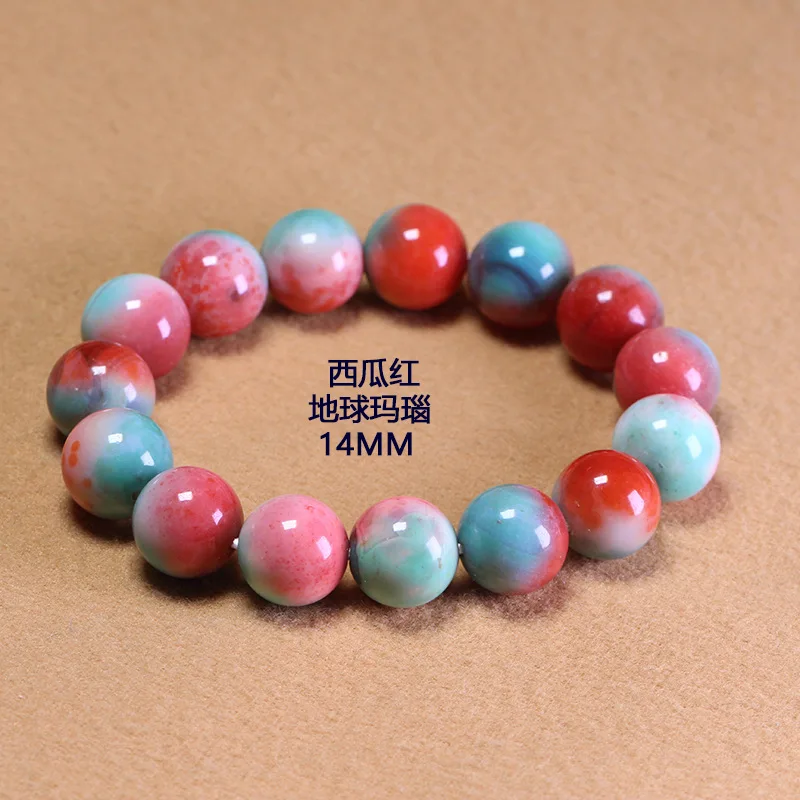 Agate 14Mm Natural Multi-Bead Bracelet, Unisex Accessory 3