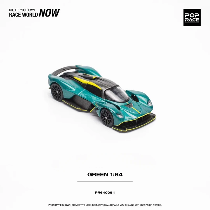 2022 Vantage GT3 N24 #21 Green/Yellow 1:64 Alloy Diecast Model Car By Pop Race Children\'s Toys Collectibles