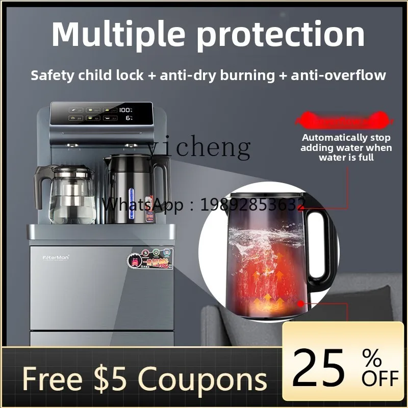 

water dispenser compressor refrigeration ice and heat new lower bucket double door digital display tea bar machine