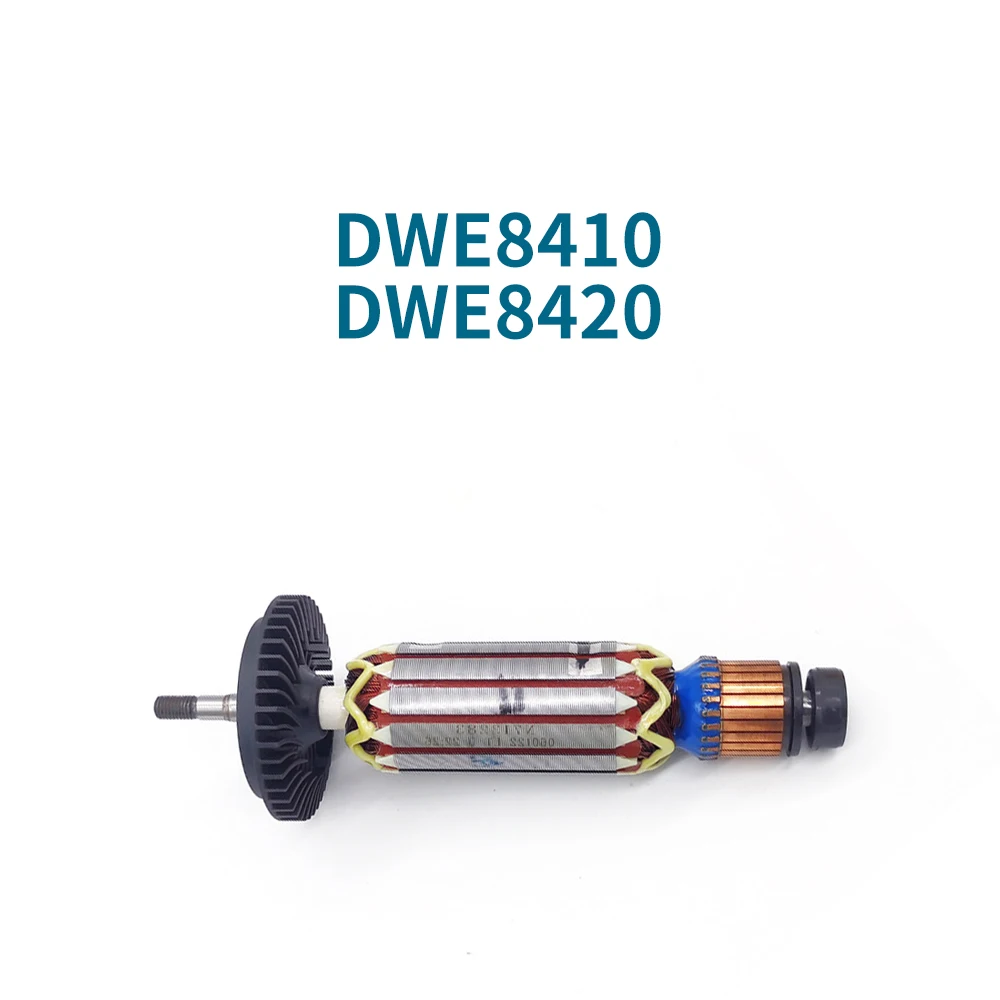Armadura para esmerilhadeiras angulares DEWALT DWE8410 DWE8420, rotor de armadura, peça de reposição do motor.