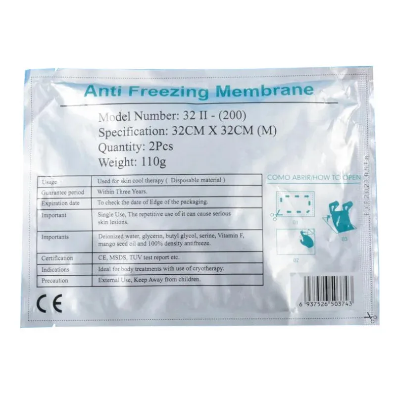 Cryotherapy Anti Freeze Paper Film 32X32Cm 28X28Cm 34X42Cm Anti Freezeing Anti-Cryo Membrane Cool Cryo Pad Anti Freeze