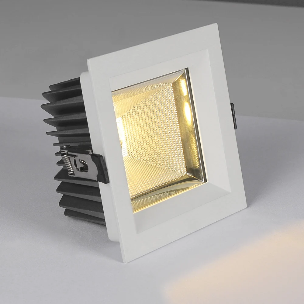 Aisilan LED Ceiling Downlight Square Aluminum Ceiling Lamp COB Chip 9W/12W for Bathroom Living room Corridor Bedroom etc.