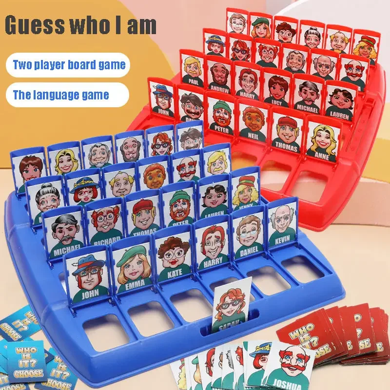 Fun Gift for Children: Guess Who I Am Board Game Toy Educational Guess Who Board Game for Logical Reasoning