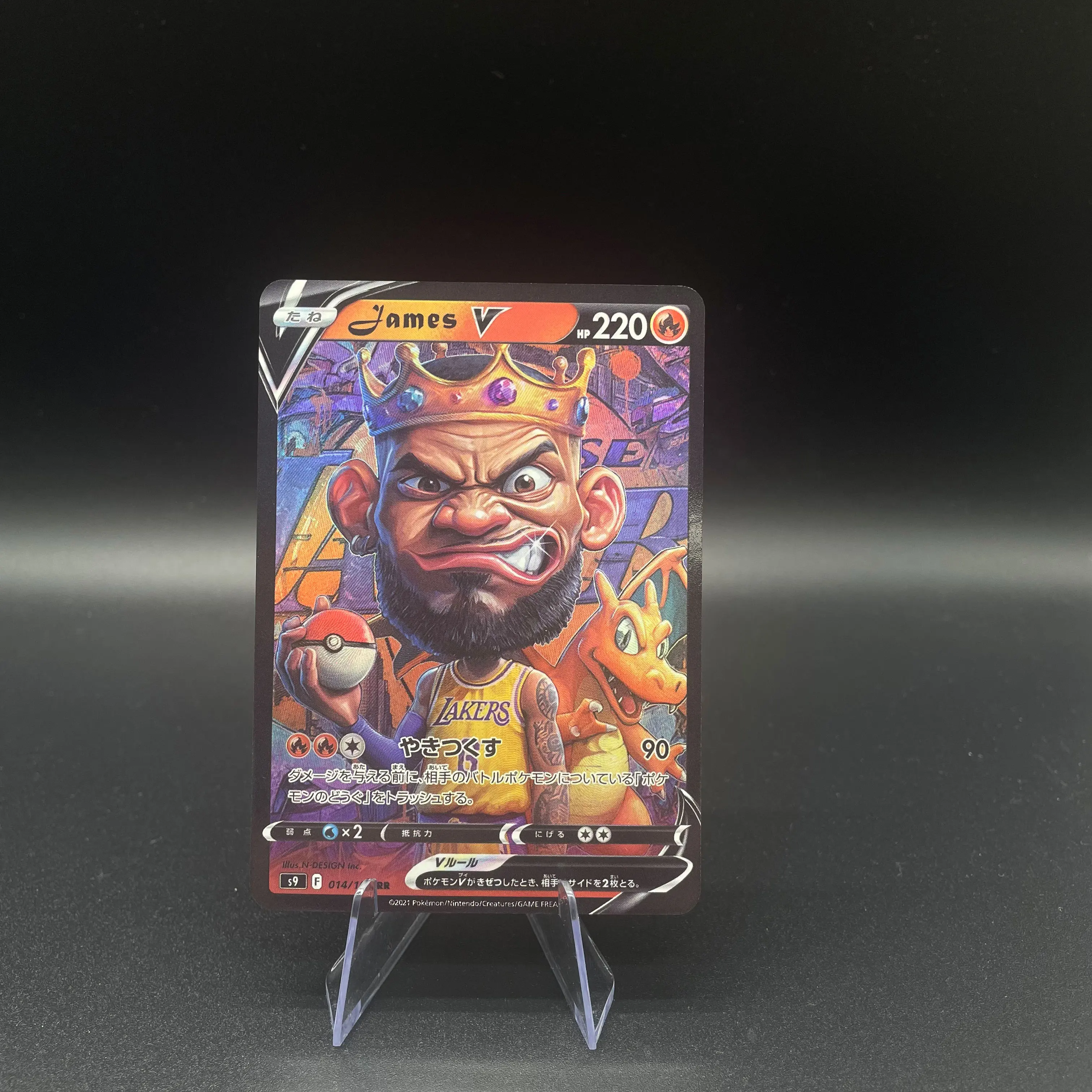 جديد Superstars X PTCG بطاقات قابلة للجمع كاري ديورانت جيمس بيتشو تشارجر Gengar تحت عنوان PTCG الملمس بطاقة فلاش ملونة خشنة