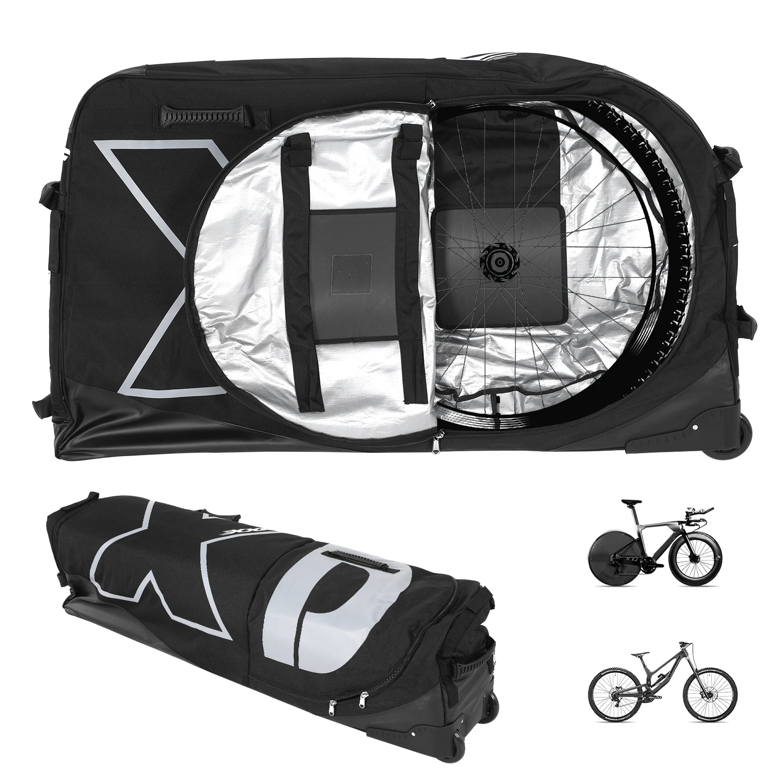 

Lightweight MTB Travel Bags With Wheels for 26/27.5/29in MTB & 700C Road Bicycle Portable Bike Transportation Bag Waterproof