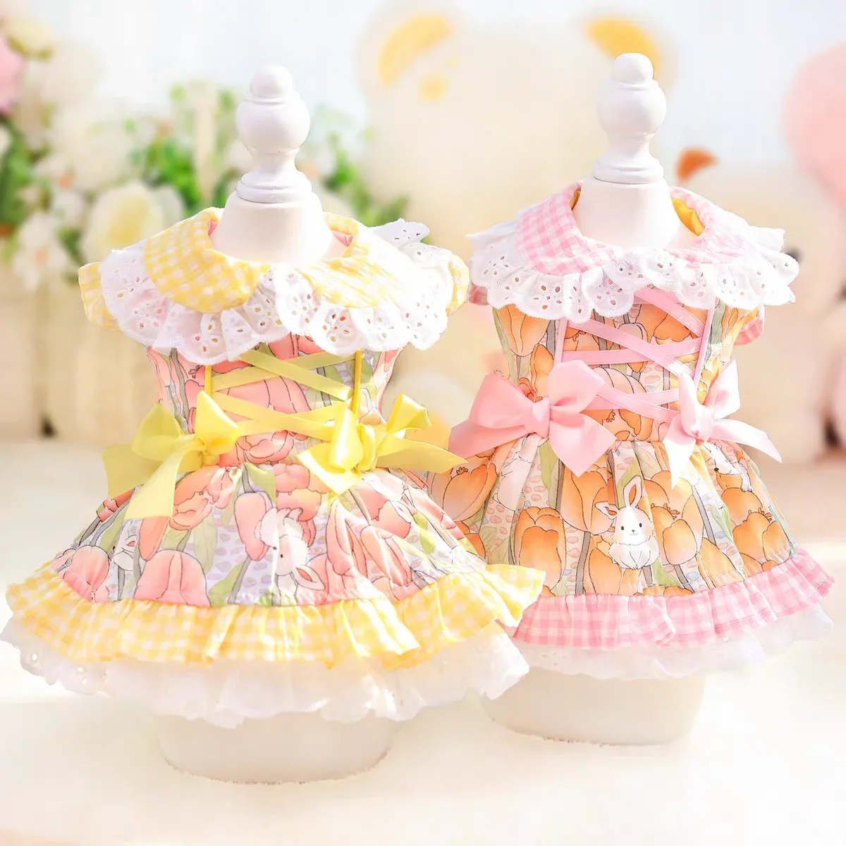 

Spring and summer new pet clothing dog clothes cat sweetheart bunny tutu skirt Teddy small dog