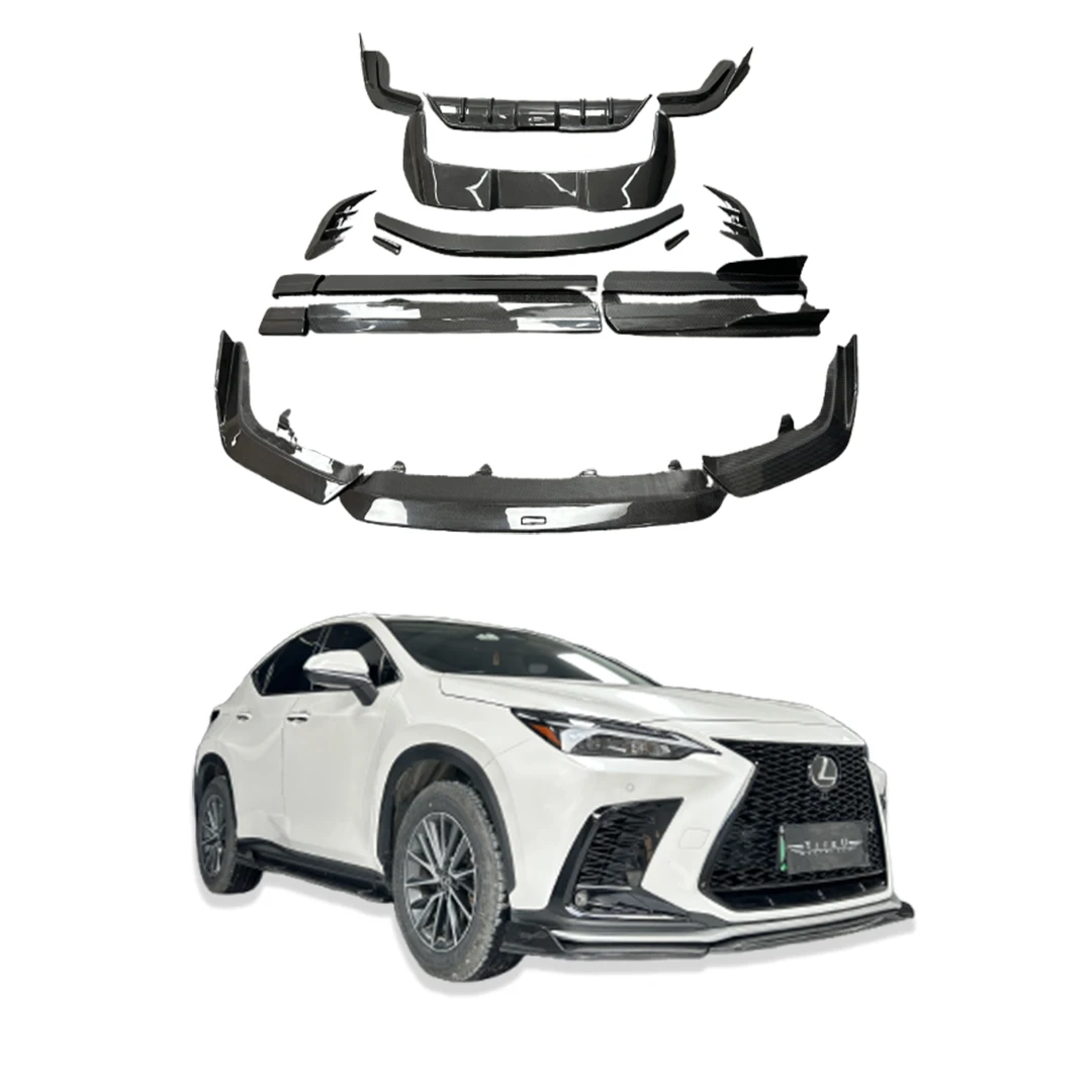 

2022-2025 for Lexus NX Upgrade Artisan Style Carbon Fiber Body Kit New Front Lip Side Skirts Rear Diffuser Spoiler Top Wings Bum