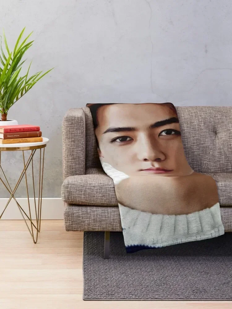 Sehun-Ah Exooooo Throw Blanket Flannels For Decorative Sofa Decorative Throw Blankets