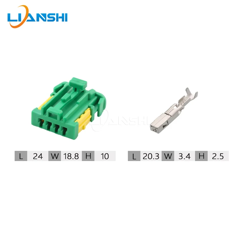 98817-1045 is suitable for marking Citroen car modified plug 4-hole green connector plug sheath with terminal