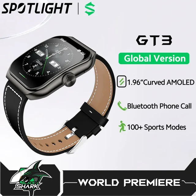 Black Shark Watch GT3 Global Version 24H Health Monitoring 1.96'' Curved  Display 10 Days Battery Life 100+ Sport Modes IP68 - AliExpress