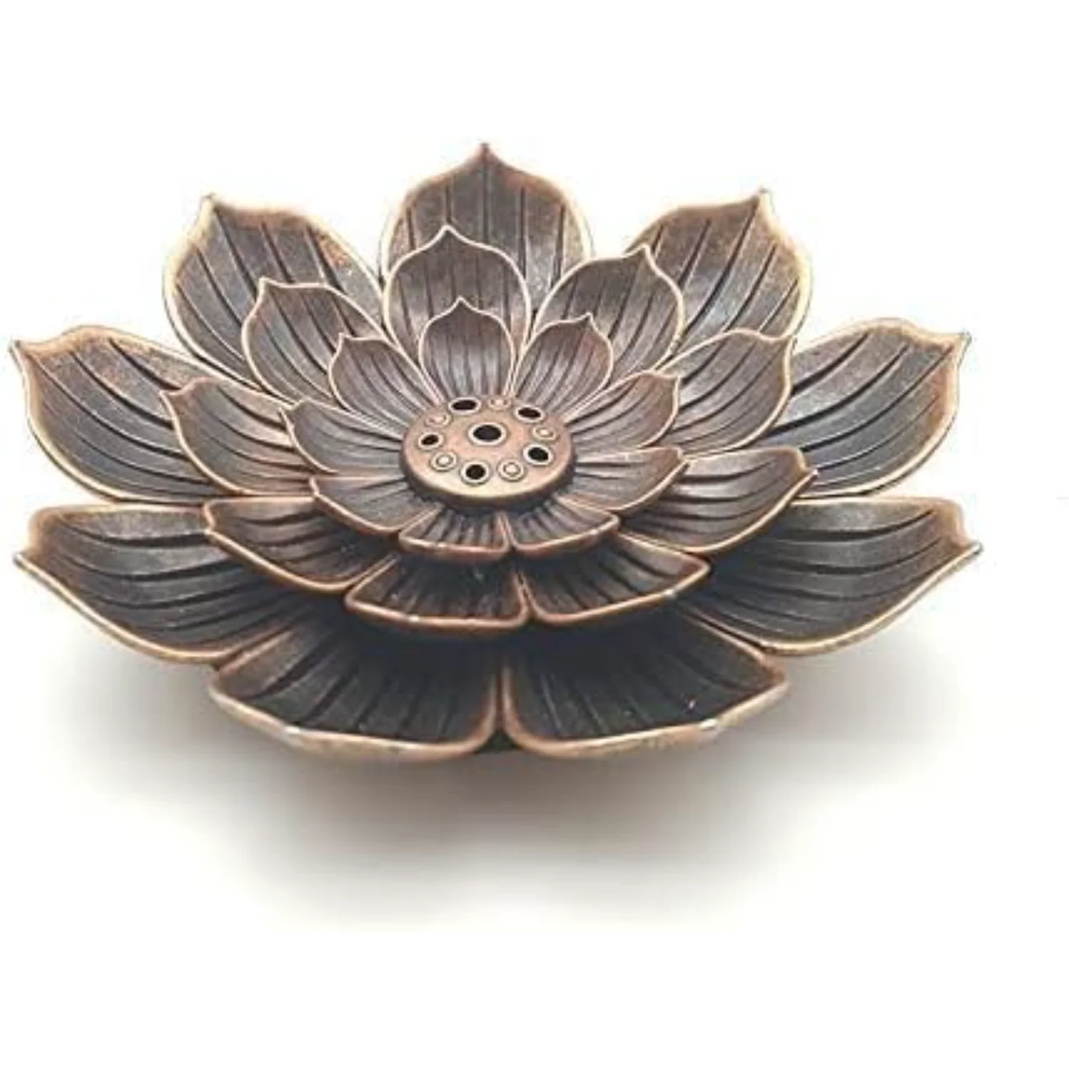 Alloy  Burner Stick Holder Buddhism Lotus Line  Plate Sandalwood Coil Base Temples Yoga Studios  Decoration