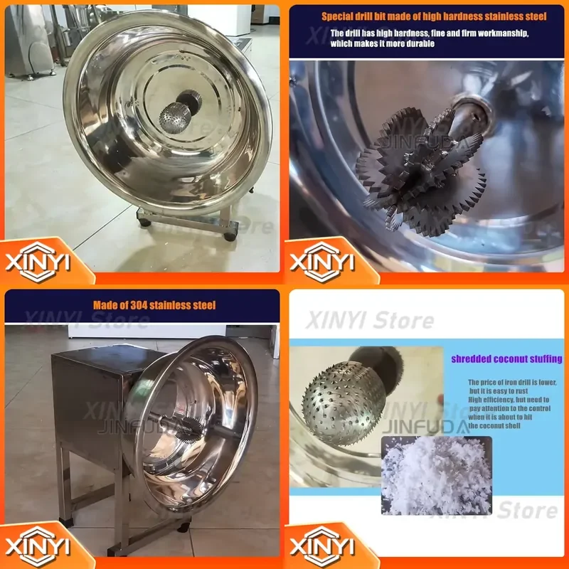 for Iron Cutter Head Electronic Coconut Meat Grinder Grating Shredding Machine Coconut Meat Removal Tool Coconut Meat Grater
