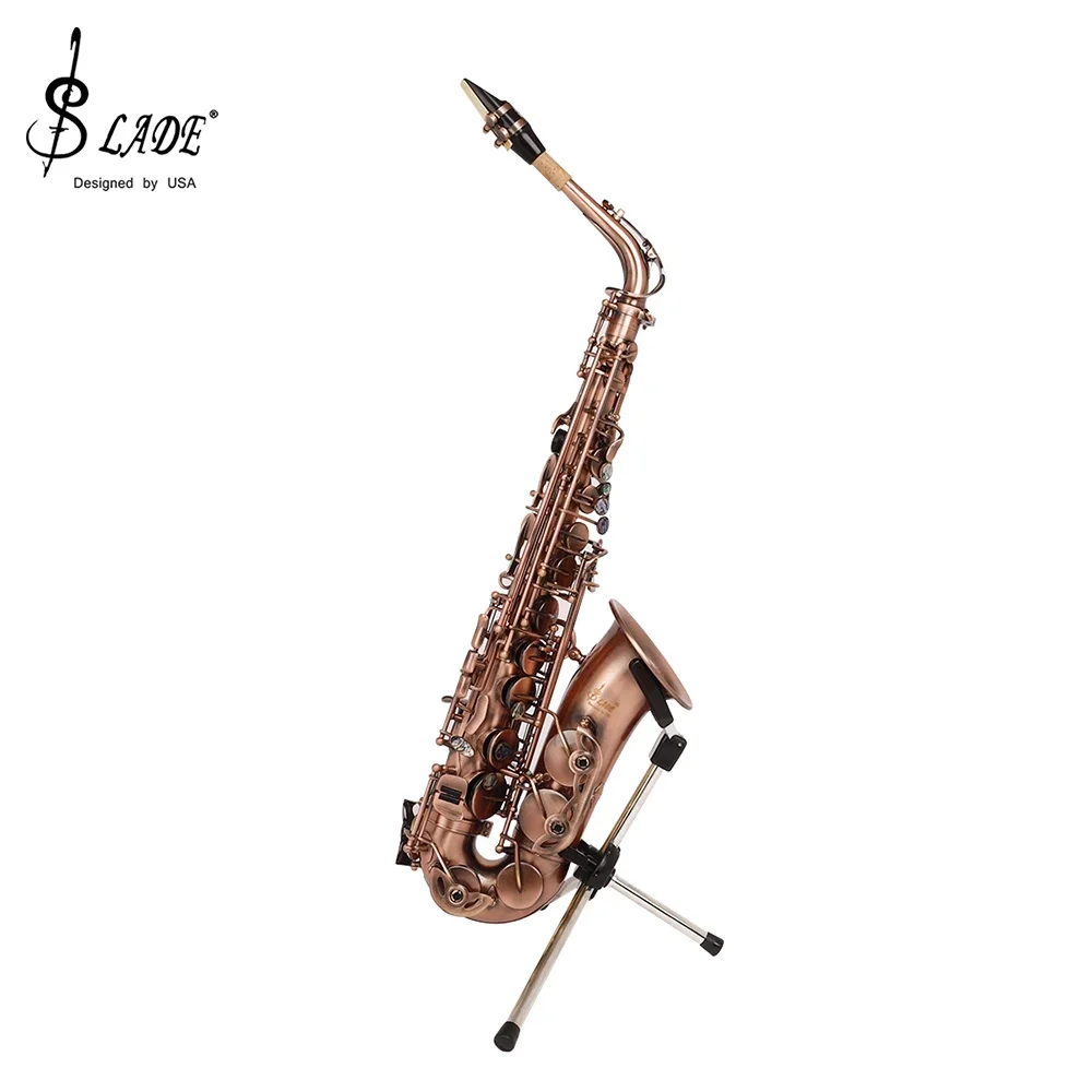 SLADE Faltbare Tragbare Alto Tenor Sopran Saxophon Ständer Sax Stativ Halter Halterung Saxophon Holzblasinstrument Zubehör – Detail 10
