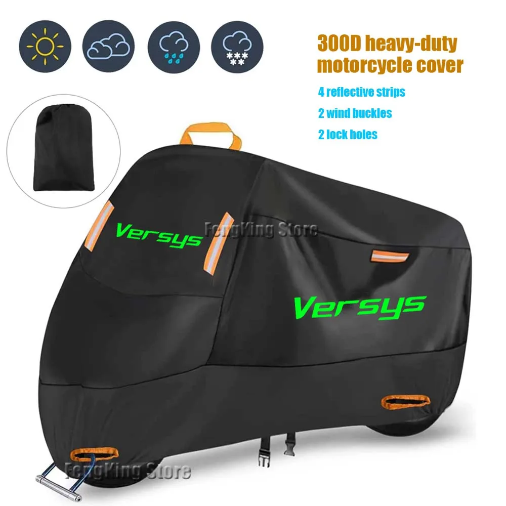 

For Kawasaki VERSYS Versys Motorcycle Cover UV Protection Dustproof Snowproof Motorcycle Waterproof Cover