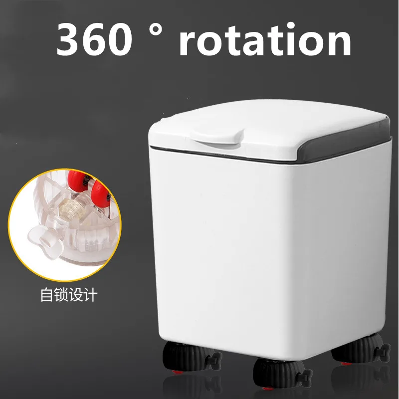 4Pcs Furniture Casters Wheels Self Adhesive Type Mute Wheels Universal Wheel 360° Rotation Strong Load-bearing With brakes