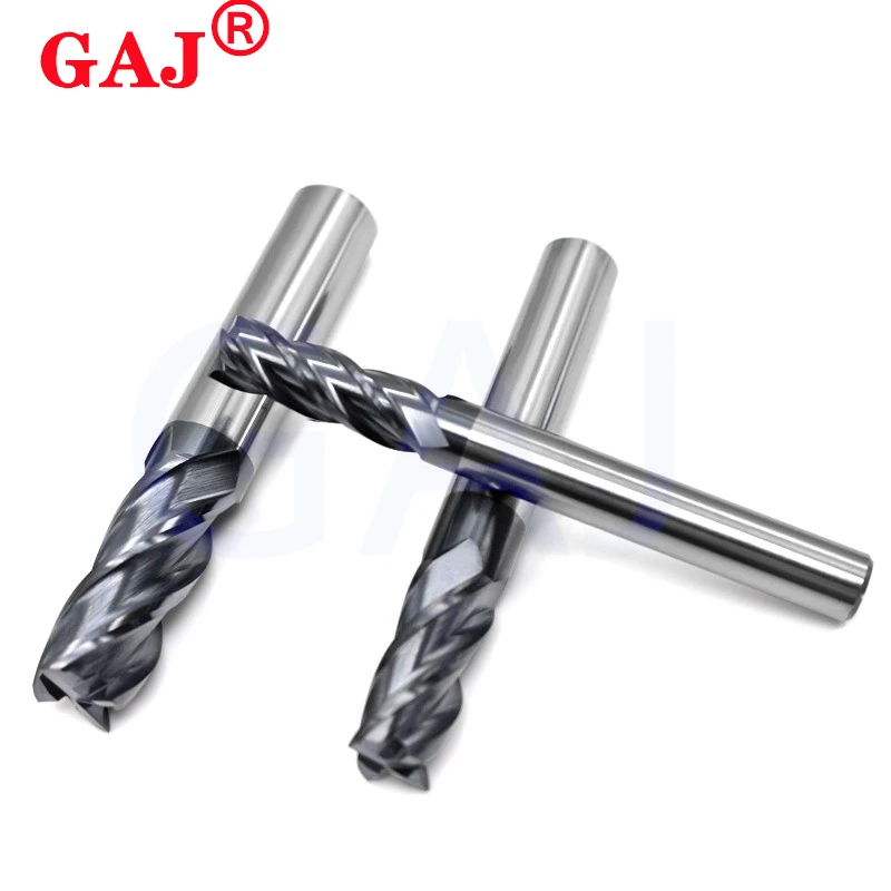 HRC55 Cnc Maching 4 Blade Milling Cutter Alloy Coating Tungsten Steel Bit Tool By Aluminum Endmills Top Wood Milling Cutter Tool