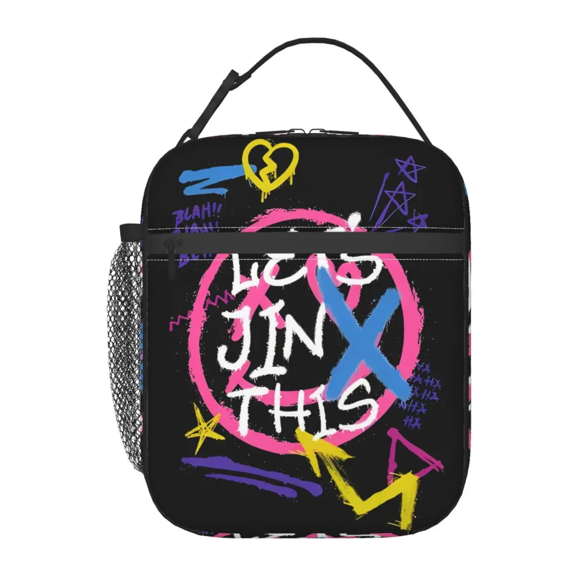 Let's Jinx This Arcane Game Lover Insulated Lunch Bag Food Bag Portable Cooler Thermal Bento Box For Travel