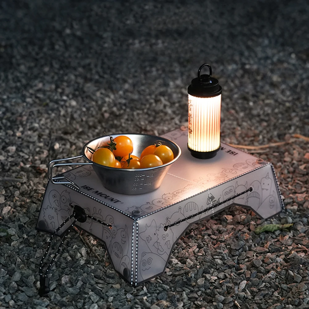 1-3pcs Outdoor Lightweight Folding Table Camping Tray Snap-on Thickened Desktop Small Backpacking Table Food-grade PP Material