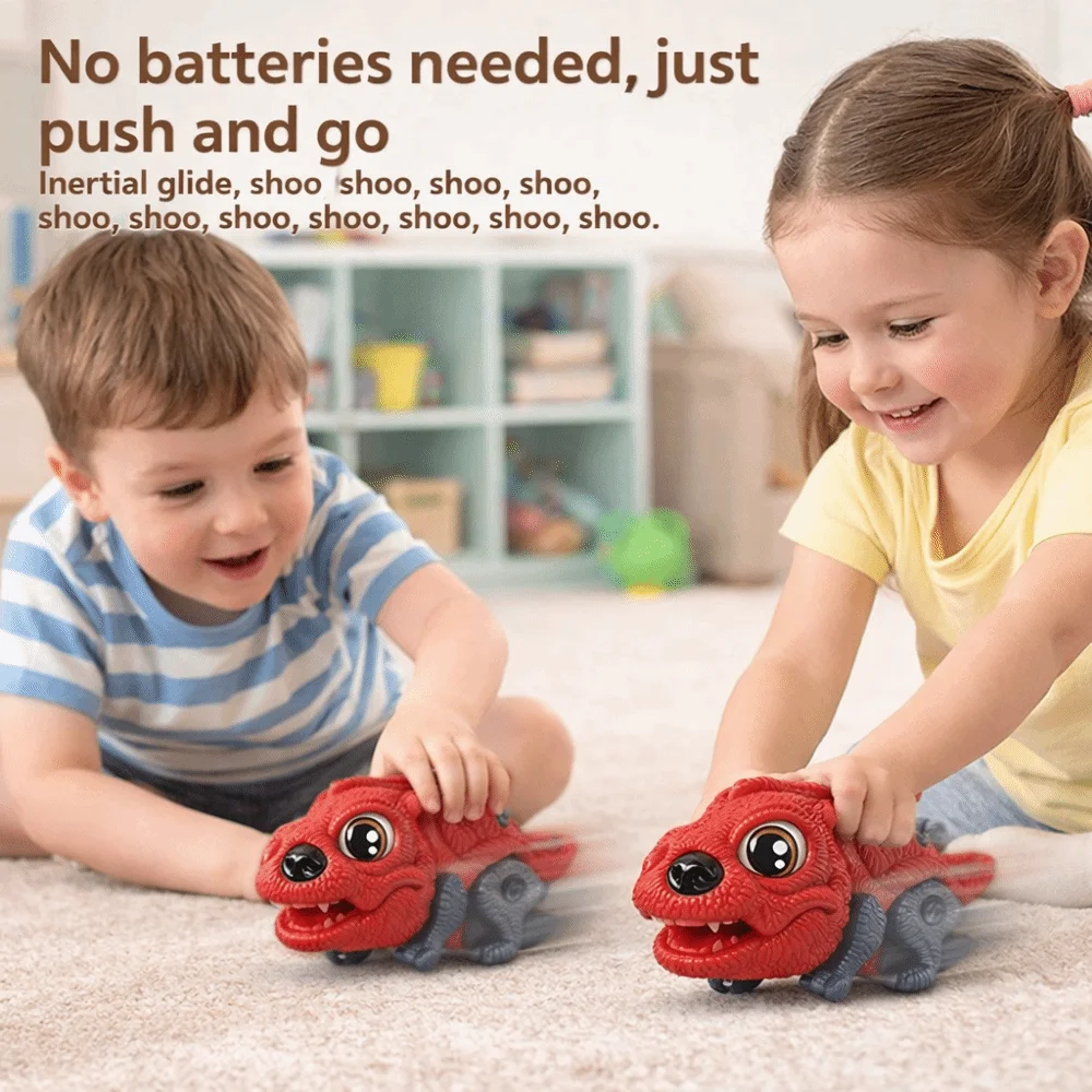 Dinosaur Dinosaur Launching Inertial Rolling Simulation Model Inertia Dinosaur Car Friction Inertia Big Eyes