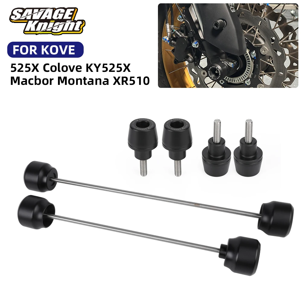 

Axle Fork Swingarm Wheel Sliders For Kove 525X Macbor Montana XR510 Colove KY525X 2023-2025 Front Mudguard Crash Slider Bobbin