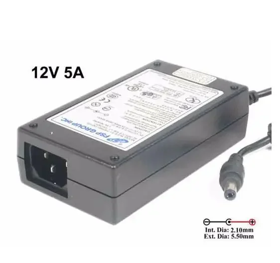 

FSP Group Inc FSP060-1AD103, 12V 5A, Barrel 5.5/2.1mm, IEC C14 Power Adapter