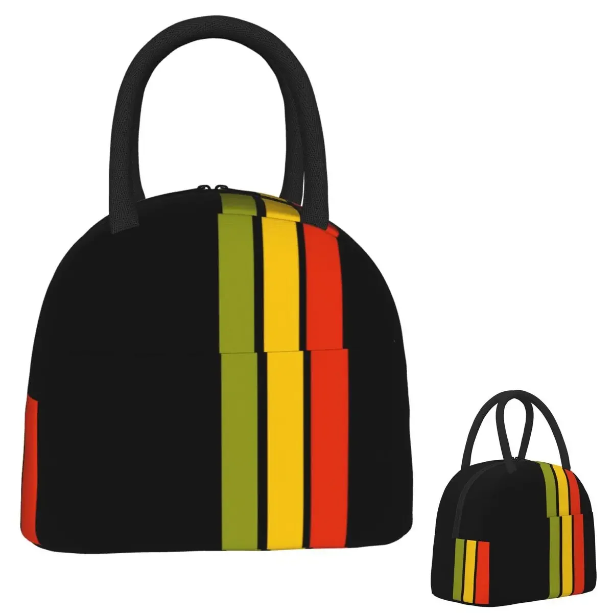 Rasta Lion Stripe Insulated Lunch Bag for Women Children Portable Food Boxes Thermal Lunch Box Tote