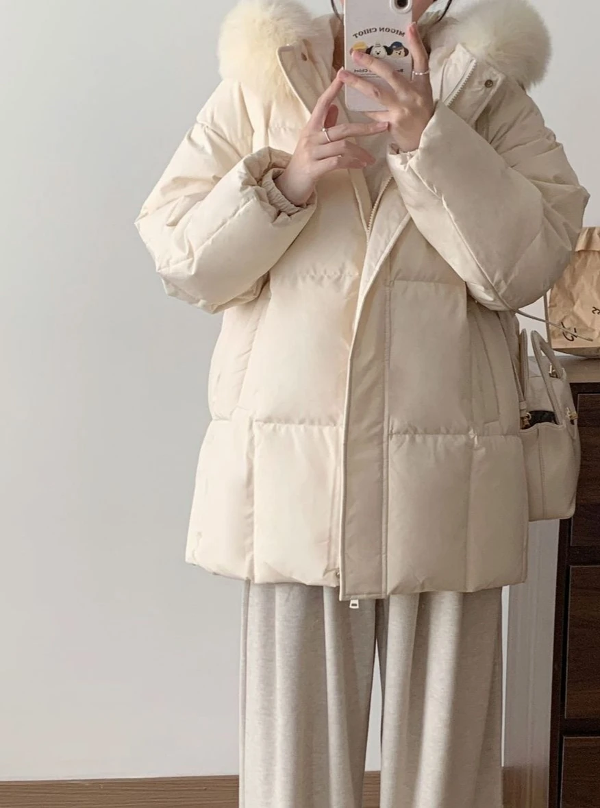 

Big Collar Cotton Jacket for Women in Winter 2025 Loose New Style Thick Bread Warm Jacket