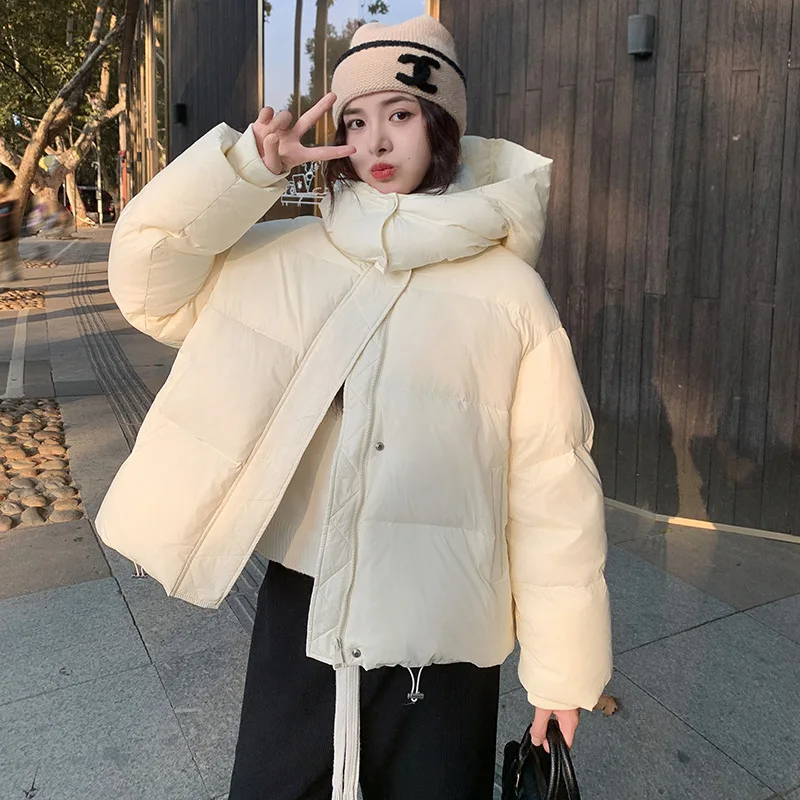 New Waterproof Down Cotton Padded Jacket Hooded Short Women\'s Winter Clothes Korean Style Puffer Jacket Coat Outwear Female