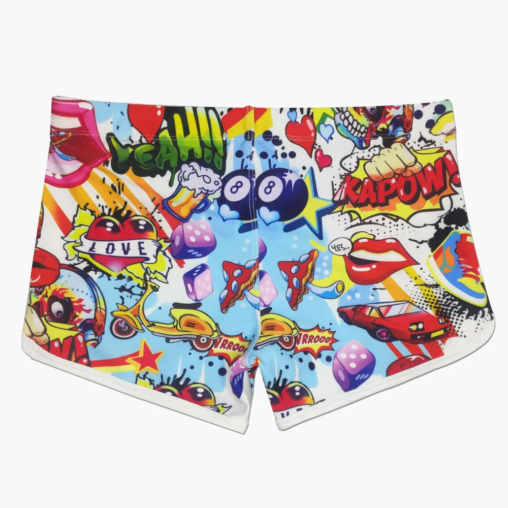 Men\'s Swimsuits Fashion Cartoon Swim Shorts Quick Dry Swimwear Beach Swimming Trunks Sport Surfing Jammer Bathing Beachwear