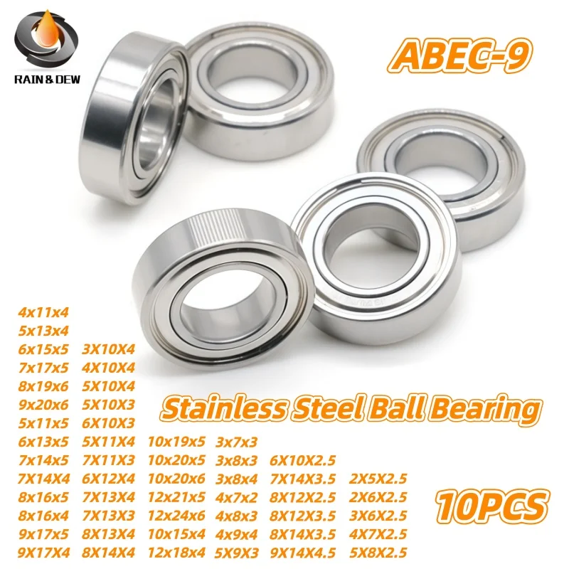 10PCS S689ZZ 9X17X5 mm Bearing ABEC-9 440C Roller Stainless Steel Ball Bearings SMR74ZZ SMR103ZZ SMR115ZZ SMR137ZZ S693ZZ S679ZZ