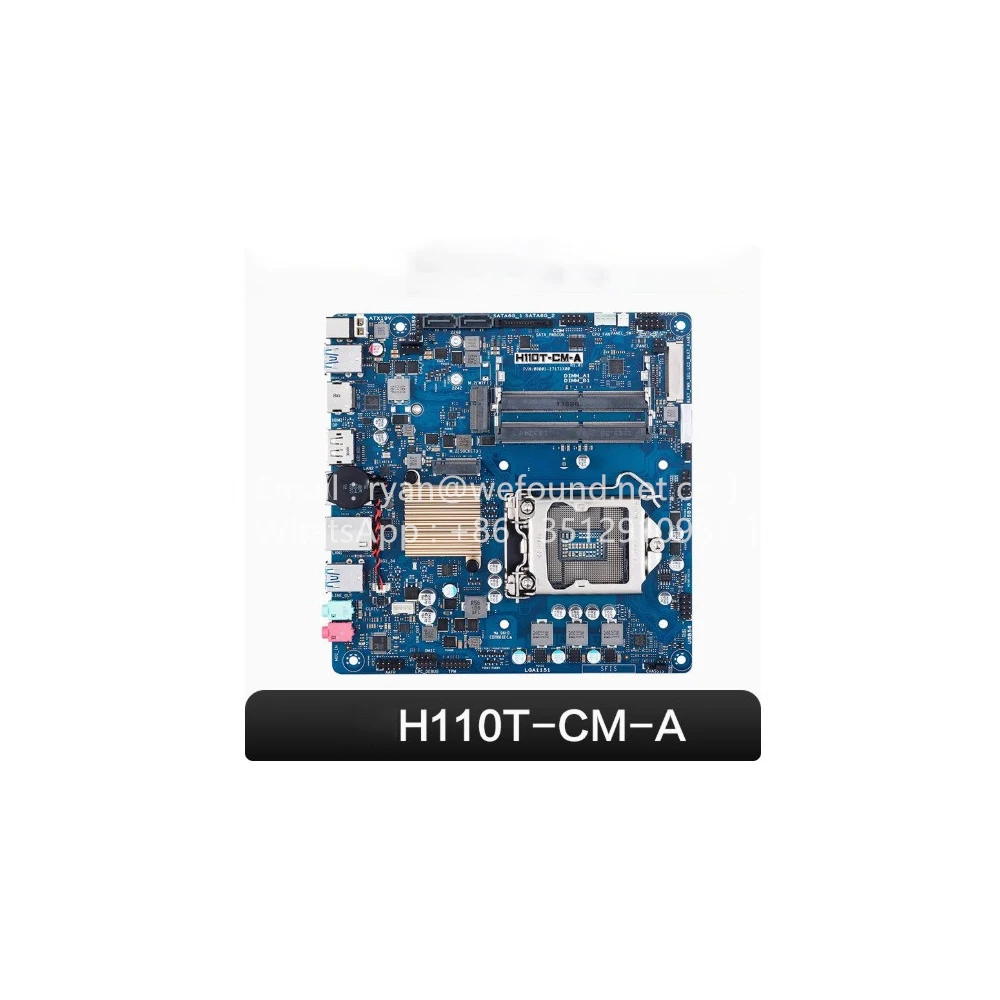 

H110T-CM-A Материнская плата Mini-ITX 6-го поколения Core i7/i5/i3 LGA 1151, с чипсетом H110, два слота SO-DIMM