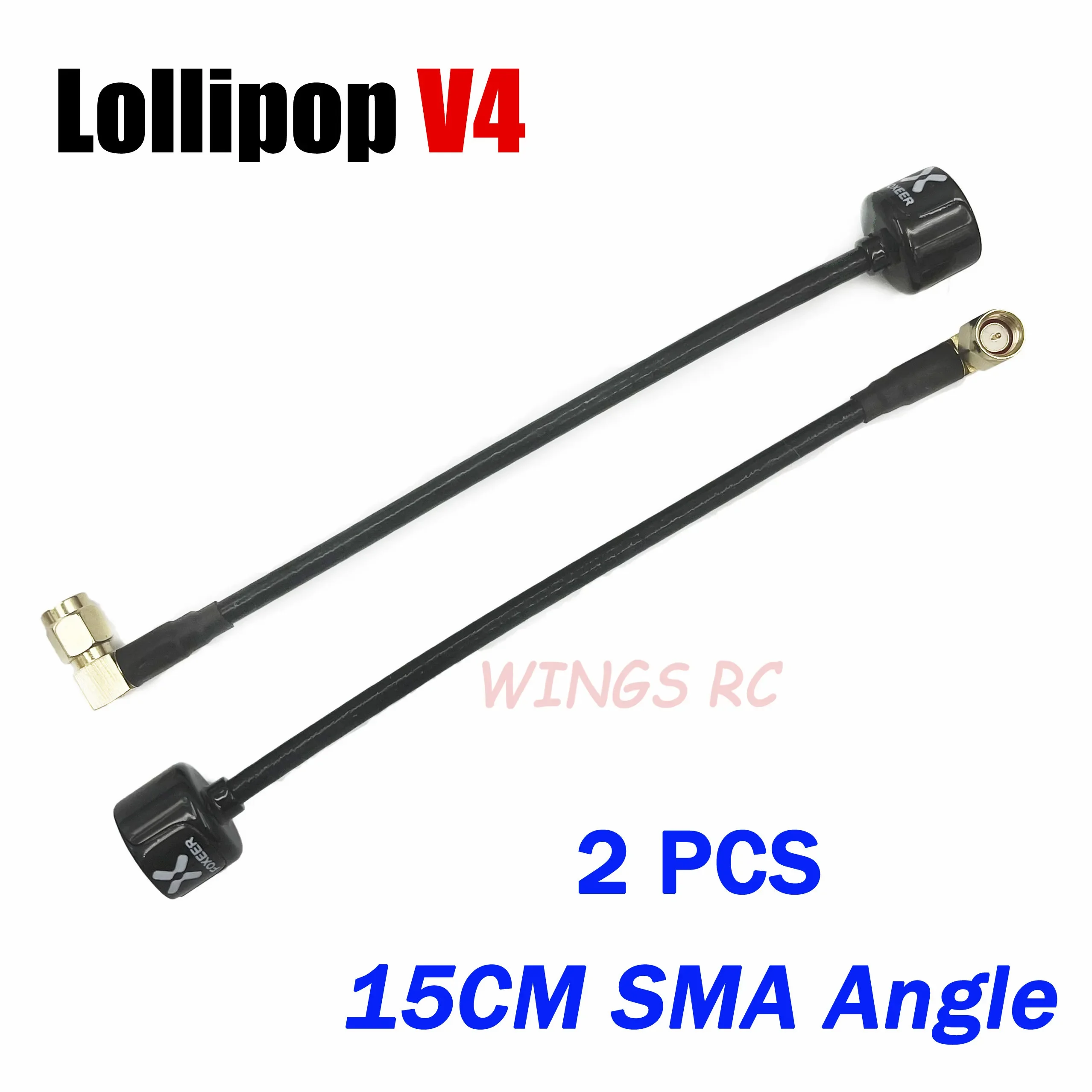 Foxeer-Antenne Lollipop 4 V4 FPV-Antenne 5,8 G 2,6 Dbi Stubby RHCP SMA RPSMA UFL Gerade/Winkel MMCX 7,2 g für FPV RC Racing Drone