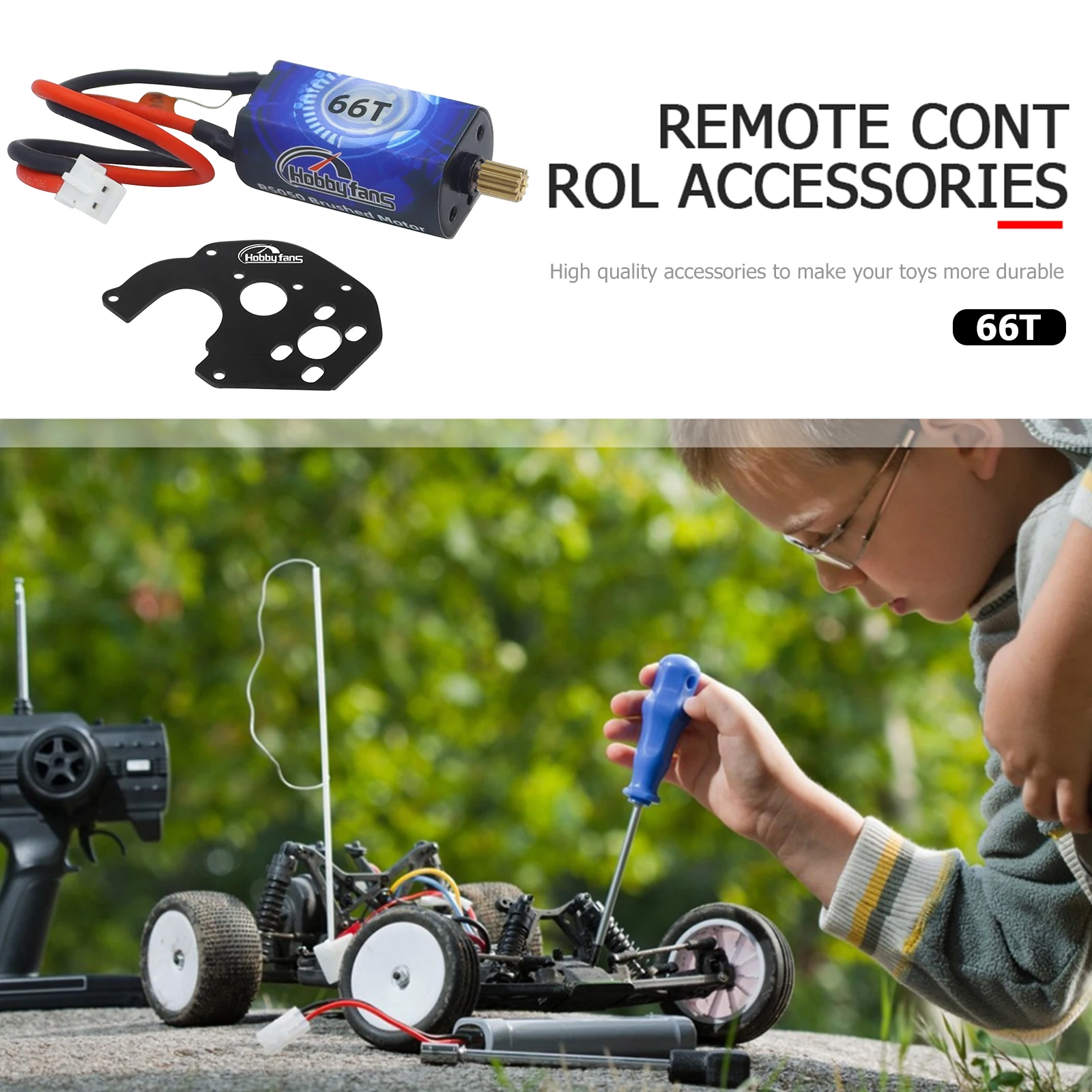 050 Rc Brushed Motor with Metal Mount Rc Crawler Brushed Motor Replacement Accessories Rc Crawler Car Motor 7.4v for 1/24 Rc Car