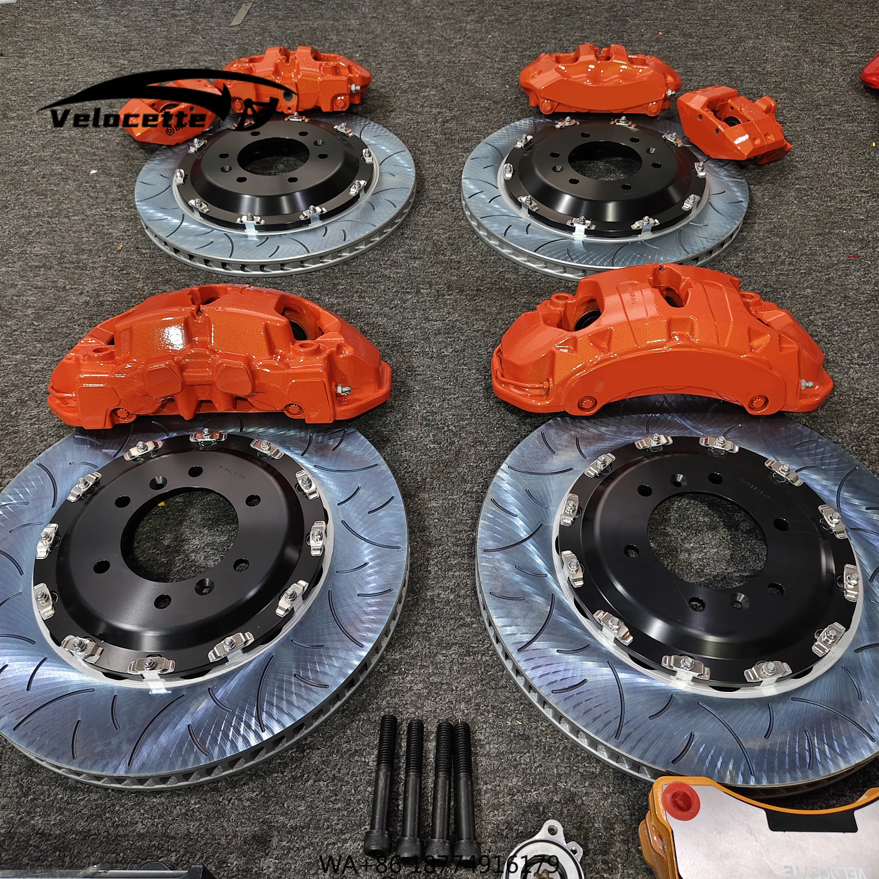 

Front Big Brake Kit 6 Piston 380-410mm Disc 19/20 Inch Rim Car Caliper Brake System for Shelby GT500 C7