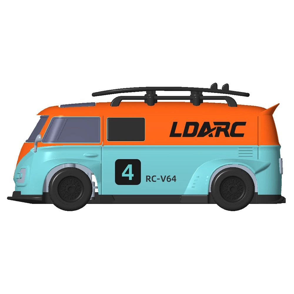 รถบัสจำลอง LDARC V64 ขนาด 1/64 แบบมินิ ควบคุมด้วยรีโมทไฟฟ้า ของเล่นสำหรับเด็กและผู้ใหญ่ พร้อมใช้งาน (RTR) ความถี่ 2.4GHz