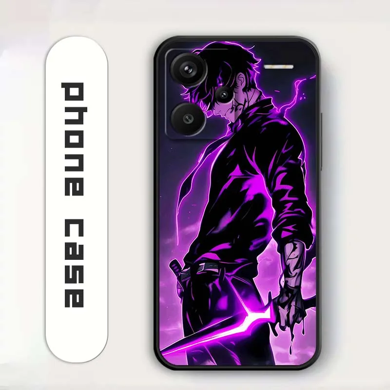 Solo Leveling Cool Popular Phone Case For Xiaomi Redmi Note 14 13 12 12S 11E 11 11S 11T Pro Plus 4G 5G Black Soft TPU Cover